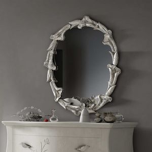 I Sogni Art. 526A, Miroir ovale avec cadre en argent