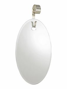 Mirabelle miroir, Miroir ovale moderne avec crochet en fer