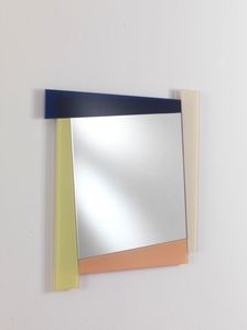 Specchio 03, Miroir carré avec cadre coloré