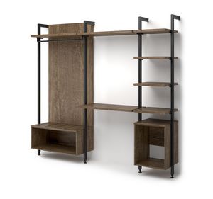 Art. 30855 Unit� murale multifonction ouverte avec montants, Armoire murale pour chambre d'h�tel