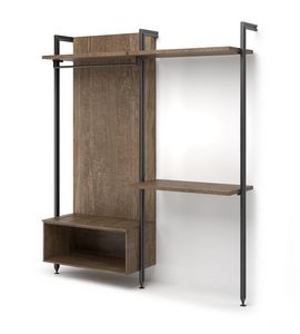Art. 31040 Armoire sur b�ti avec porte-bagages et bureau, Meubles pour chambres d'h�tel, avec bureau et porte-bagages