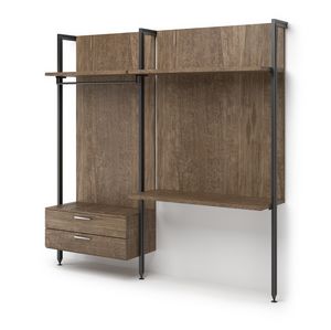 Art. 31083 Armoire sur b�ti avec porte-bagages et bureau, Armoire verticale pour chambre d'h�tel