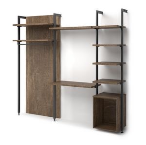 Art. 31175 Armoire sur b�ti avec bureau et colonne de minibar, Armoire verticale pour chambres d'h�tes et structures d'h�bergement