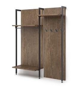 Art. 31183 Unit� murale multifonction avec porte-bagages et penderie, Armoire ouverte pour chambre d'h�tel