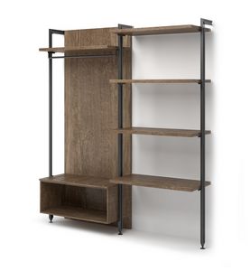 Art. 31401 Armoire � structure verticale avec porte-bagages et �tag�res, Armoire modulable pour l'ameublement de chambres d'h�tel