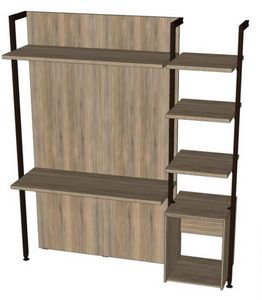 Art. 39029 Composition avec bureau et �tag�res, largeur 172 cm, Armoire avec bureau pour chambre d'h�tel
