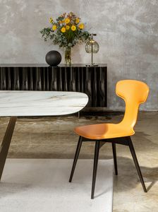 DAUPHINE, Chaise en bois inspire de la queue d'un dauphin