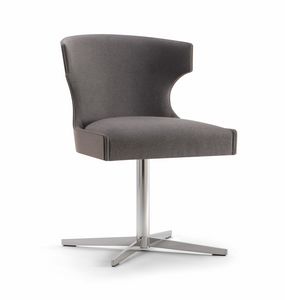 XIE SIDE CHAIR 053 S X, Chaise avec base en croix en mtal