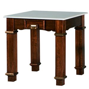 Art. 483, Table en bois, plateau en marbre