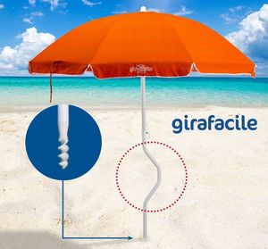 Parasol de plage brevet Girafacile  GF200COT, Protection solaire maximale Umbrella pour la plage