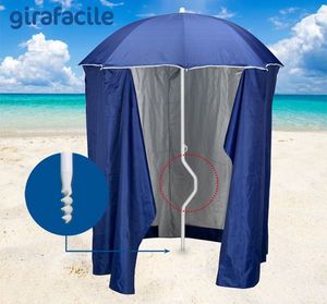 Parasol de plage brevet Girafacile  GF200TUV, Parasol avec tente pour les plages