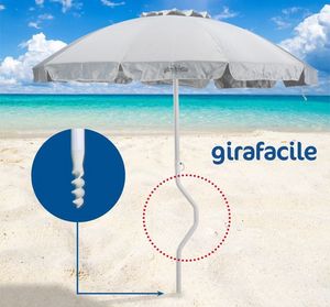 Parasol de plage brevet Girafacile - GF220UVA, Parapluie avec 2,20 m de diamtre adapt  la plage