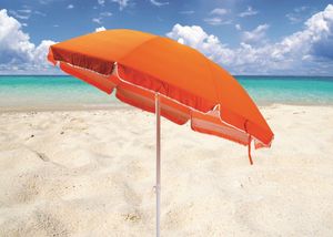 Double plage parapluie mer coton  TR200COT, Parasol en acier et tissu adapt  la plage