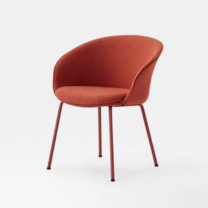 Konny, Fauteuil enveloppant avec diff�rentes bases m�talliques