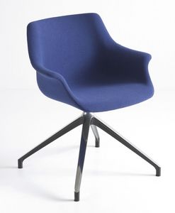 More U, Fauteuil rembourr avec base 4 toiles