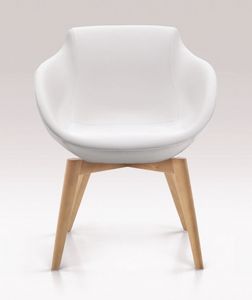 PL 5005, Chaise avec les jambes en bois, recouverts de polyuréthane