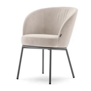 Rose 03931, Fauteuil moderne avec base en m�tal