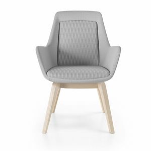 Roxy chair, Fauteuil avec base en bois