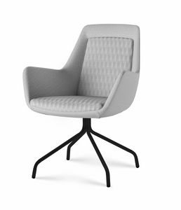 Roxy chair, Fauteuil avec base en mtal personnalisable