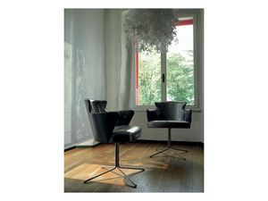 TRILOGY, Fauteuil avec dossier en forme semi-circulaire