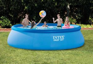 Intex 26166 Ex 28166 Piscine ronde gonflable hors sol facile  amnager 457x107, Piscine gonflable hors sol