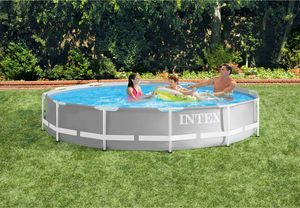 Intex piscine 26710 Ex 28710 rond cadre en mtal  l'extrieur du sol 366cm - 26710, Piscine hors sol en pvc lamin