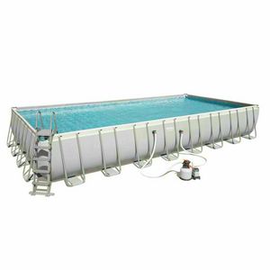 Piscine Hors-Sol Rectangulaire Bestway 56623 Steel Frame 956 x 466 x 132 cm - 56623, Grande piscine de jardin