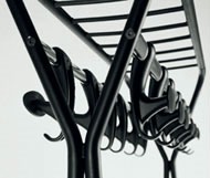 Hook stander, Hanger sur roues, en acier peint