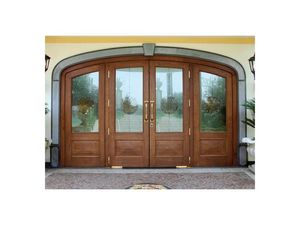Imperiale Front Door, Porte d'entrée en chêne massif, verre incassable, ressorts de sol