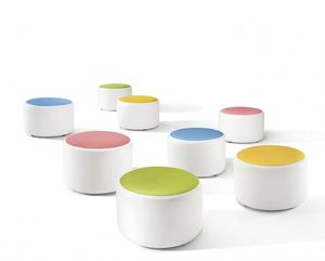 Bubble, Pouf rembourr� avec si�ge color�