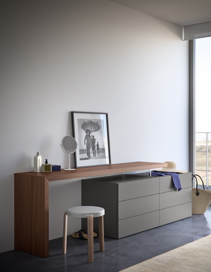 Domino bureau, Bureau Eooden, avec une largeur de taille personnalisée