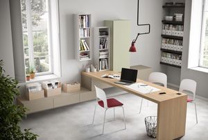 Domino bureau, Bureau Eooden, avec une largeur de taille personnalisée