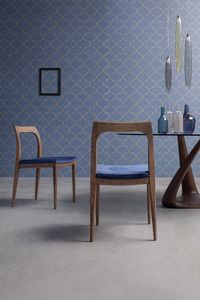 GLAM, Chaise avec structure en bois, personnalisable avec diffrents tissus