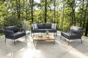 CORTINA SET, Salon de jardin en aluminium et corde