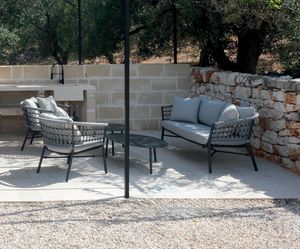 NODO, Canap� et fauteuils d'ext�rieur avec tissage de corde