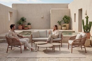 TROPICAL, Canap� et fauteuils en aluminium et corde, pour l'ext�rieur