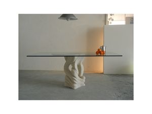 Australe, Table rectangulaire avec plateau en verre