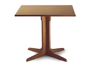 924, Table en bois avec colonne centrale