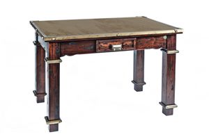 Art. 484RPS, Table de campagne, bois et acier corten