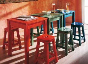 Bar, Table en pin massif pour restaurants