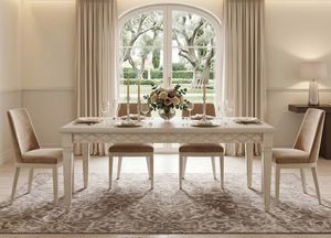 Art. 1016V2/T, Table � manger extensible, finition laqu�e blanc