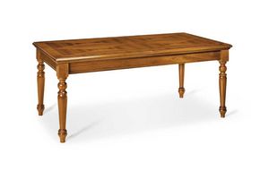 Art. 57, Table en bois classique avec rallonges