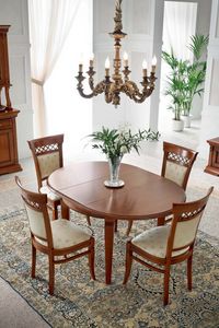 Art. 71CI58, Table � manger de style classique, avec plateau ovale extensible