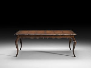 Art. 845 table, Table classique, avec dessus faonn, avec inserts de nacre