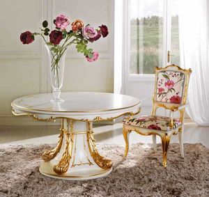 Delizia table ronde, Table ronde extensible luxueuse