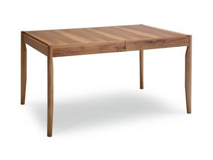 PIUMA table, Table extensible en bois de noyer