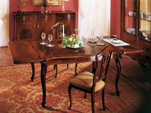 ROYAL NOCE / Extensible table, Table carrée classique avec extension pour salles à manger