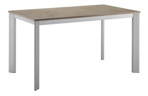 TA17, Table rectangulaire extensible avec base en aluminium et dessus en stratifi