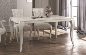 TA70 table, Table extensible laquée blanche