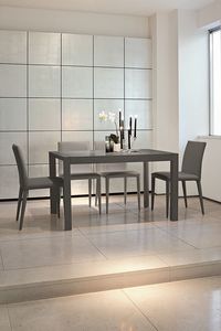 URANO 130 TA502, Table extensible en aluminium appropri pour les cuisines